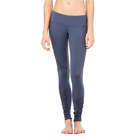 ALO Yoga Runway Ruched Paneled Performance Legging Pant in Ombré Blue - Picture 7 of 7
